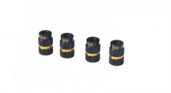 Arrowmax Aluminum Nut 4,0mm for 1:10 Setup System - Black Golden (4) - AM-171048